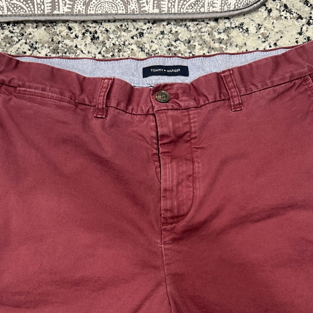 Tommy Hilfiger Maroon Trousers